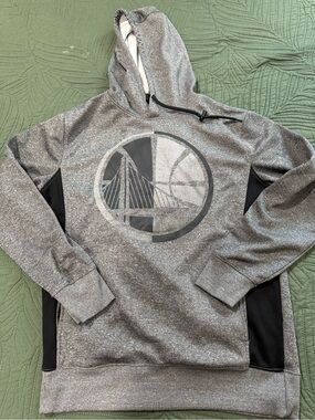 NBA Gray and Black Hooded Pullover with Team Emblem